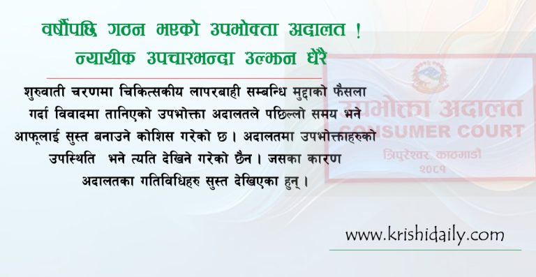 वर्षौपछि गठन भएको उपभोक्ता अदालत ! न्यायीक उपचारभन्दा उल्झन धेरै